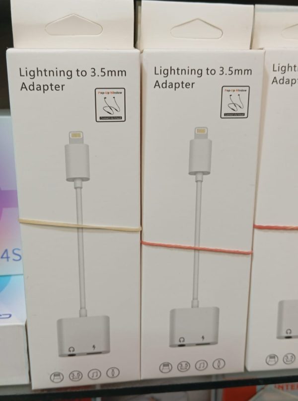 Apple Iphone Connector Lightning To 3.5mm Earphone Jack & Mobile Charging Jack