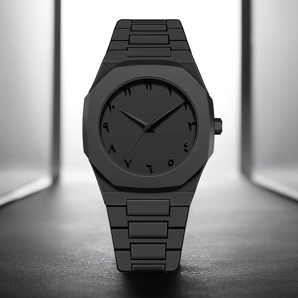 Full Black Aura Quartz Watch – Premium Analog Watch for Men & Boys