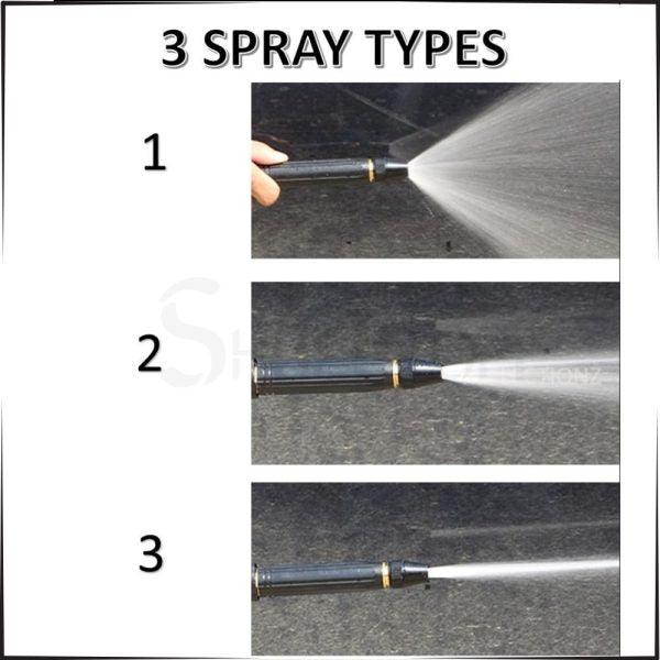 Adjustable High-Pressure Brass Water Spray Gun Nozzle