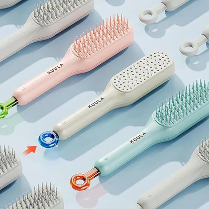 Revolutionize Your Hair Care: The 4-in-1 Self-Cleaning Hair Brush!