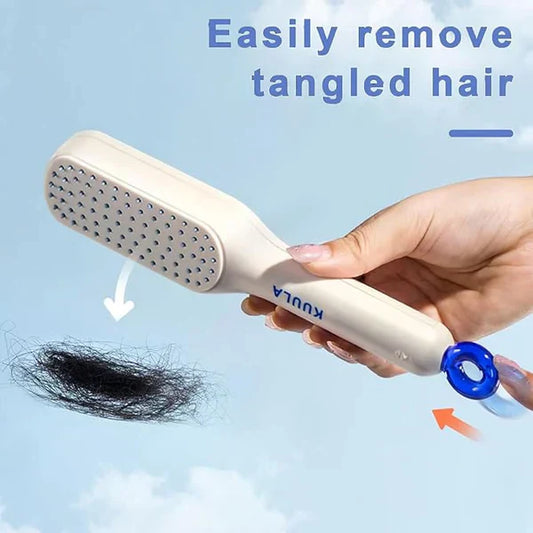 Revolutionize Your Hair Care: The 4-in-1 Self-Cleaning Hair Brush!