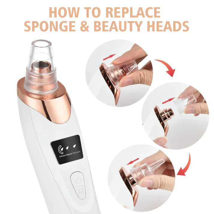 Electric Face Vacuum Blackhead Remover & Pore Cleaner | Deep Cleansing Tool for Nose and Face