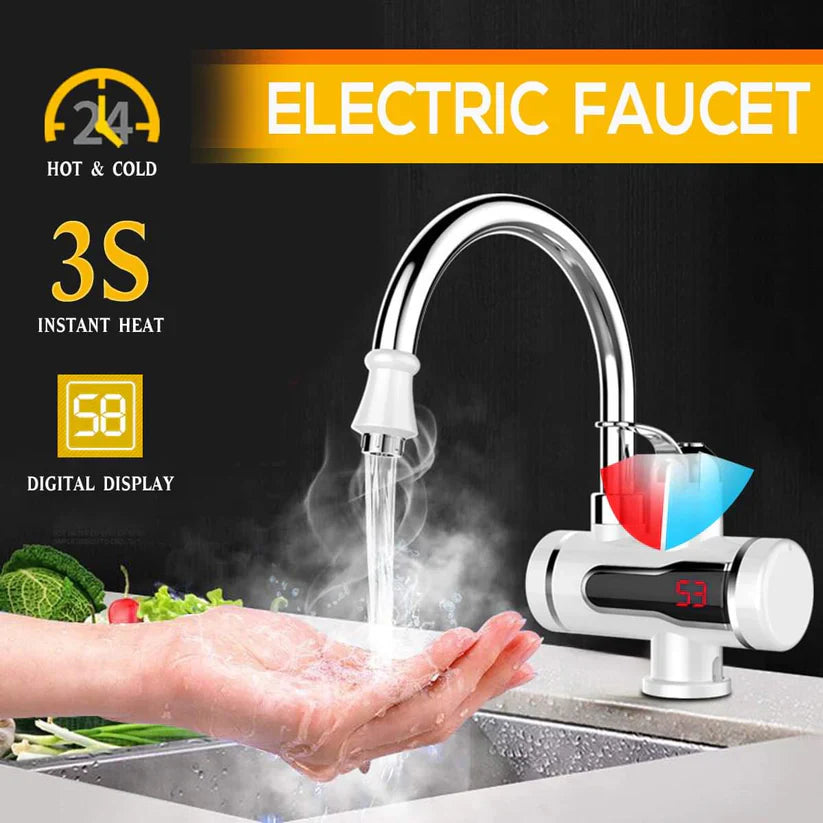 Instant Electric Faucet with Digital Display and Rapid Heating