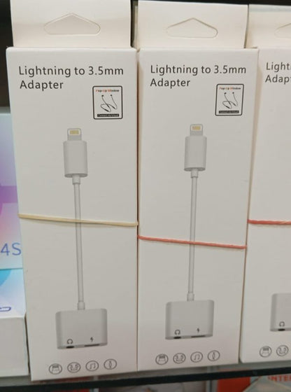 Apple Iphone Connector Lightning To 3.5mm Earphone Jack & Mobile Charging Jack