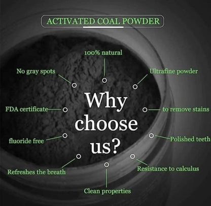 Charcoal Teeth Whitening Powder Deep Cleansing